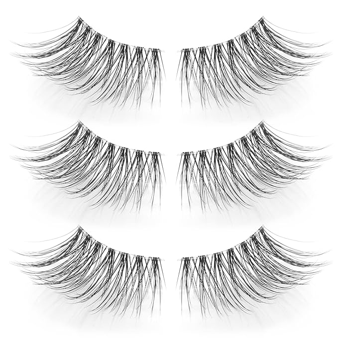 Frihappy Wispy Lashes 3 Pairs - Natural Half Lashes HF1