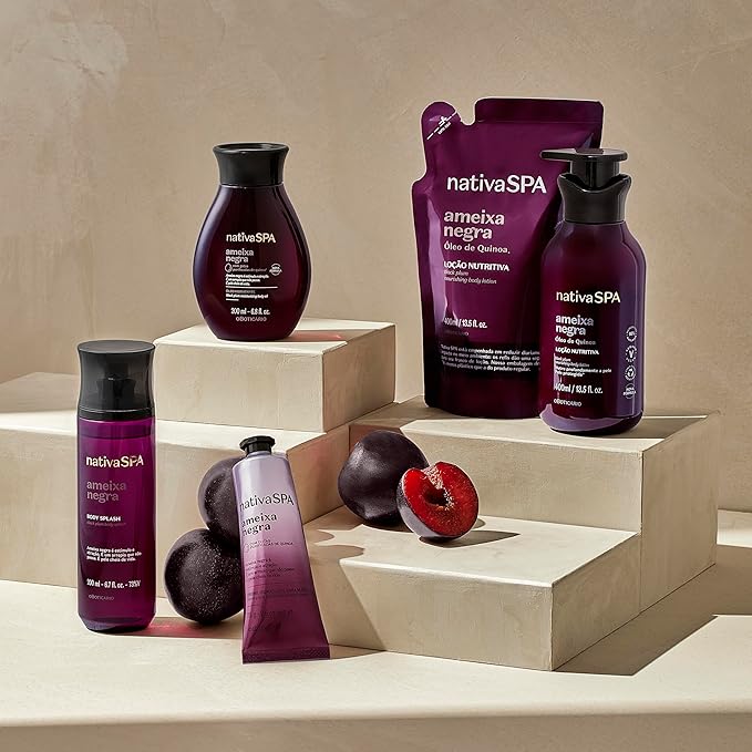 Nativa SPA by O Boticário, Black Plum Moisturizing Body Lotion, Long-Lasting Hydration and Lightweight, Fragranced Moisturizer, 13.5 Ounce