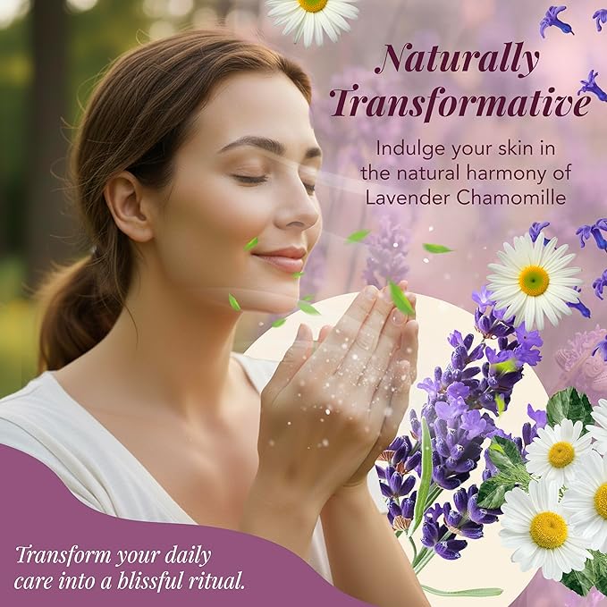 Saavy Naturals Body Cream | Made In USA | Absorbent Shea Butter Vegan Formula, Thick and Creamy Body Moisturizer, Body Lotion for Dry Skin- 8.5 Fl Oz, 2 Pack (2, Lavender Chamomile)