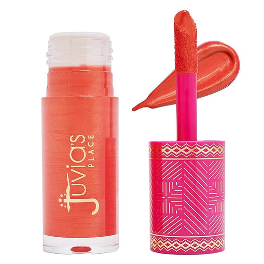 Juvia's Place Blushed Liquid Blush Lighter Marigold Glow - Liquid Blush for Cheeks with Luminous Glow, Long-Wearing, Buildable & Highly-Pigmented Makeup, Easy to Blend
