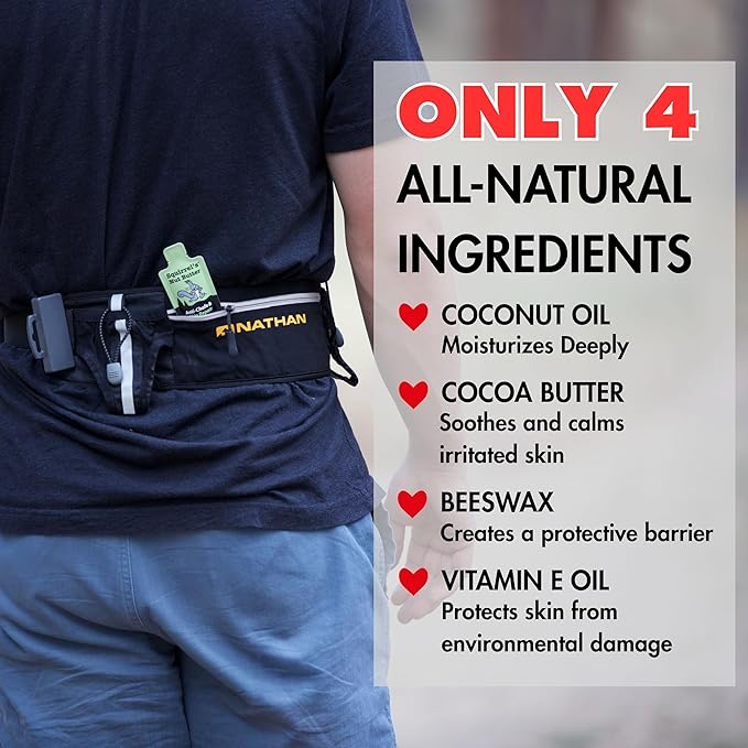 Squirrel's Nut Butter Anti Chafe Adventure Packet | Compact and All Natural Chafing & Skin Care for Athletes, Runners & Adventurers | Thighs, Arms, Pack Straps & More, Original, 9ml