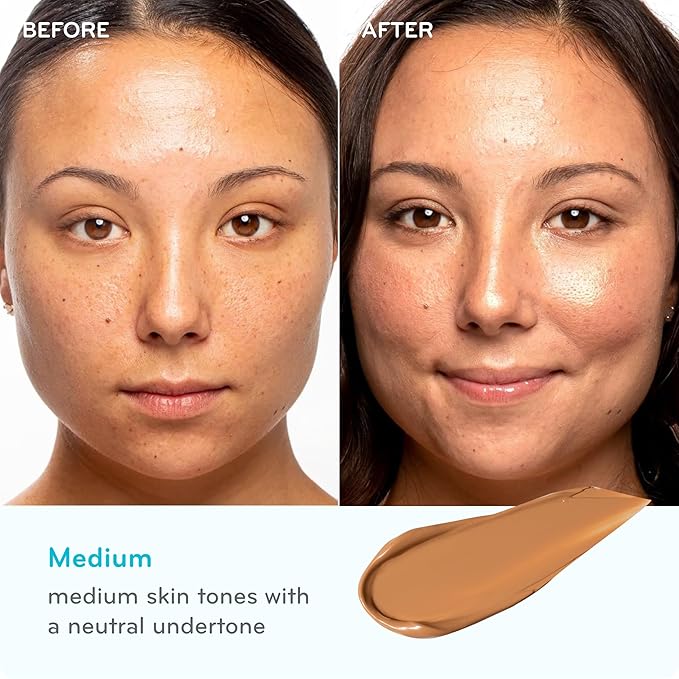 pūrlisse Radiant Glow Illuminating BB Cream with SPF 30 - Glow BB Cream Enriched with Goji & Hawthorn Berry for Dewy Skin - Helps to Improve Skin Texture & Radiance - Medium (1.4 oz)