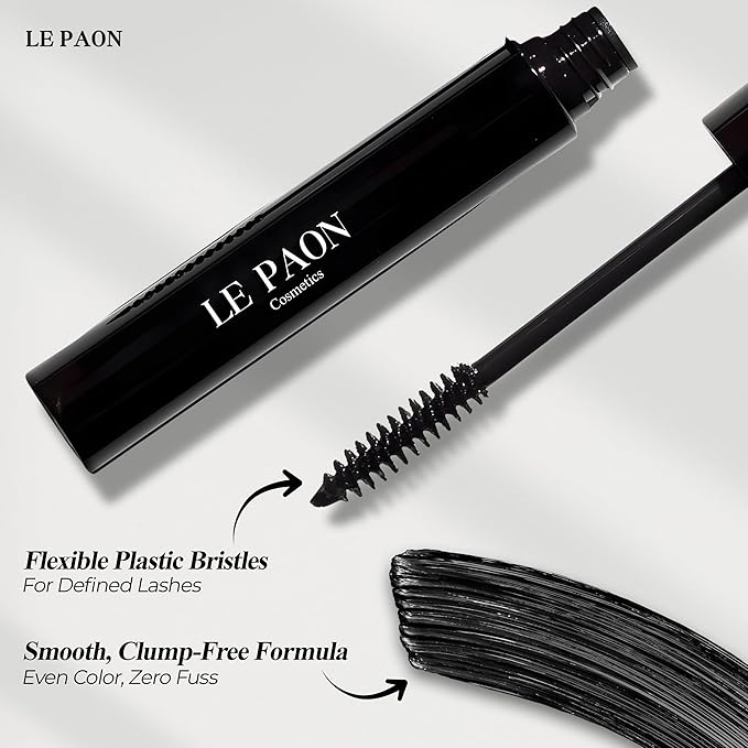 Super Curl Waterproof Mascara for Lenthening Lashes without Fallout – Clump Free Volumizing Mascara for Defined & Separated Lashes