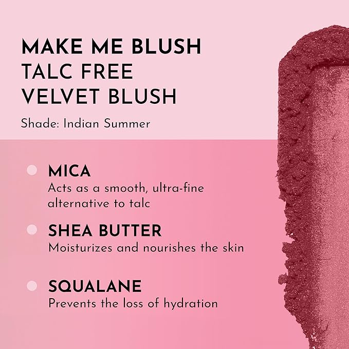 LAWLESS Make Me Blush Talc Free Velvet Blush, Indian Summer, Pink, 0.18 Ounce