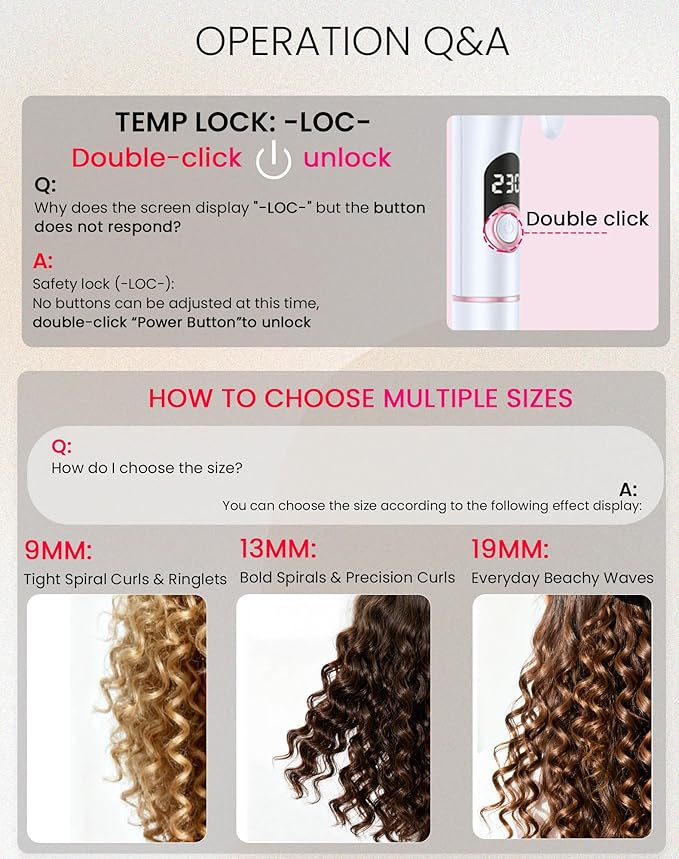Mini Curling Iron for Short Hair Dual Voltage with European UK Plug Adapter Ceramic Travel Small Curling Iron 3/8 Inch Barrel Curler with Professional 30S Fast Heating, 5 Temps for Global Travel