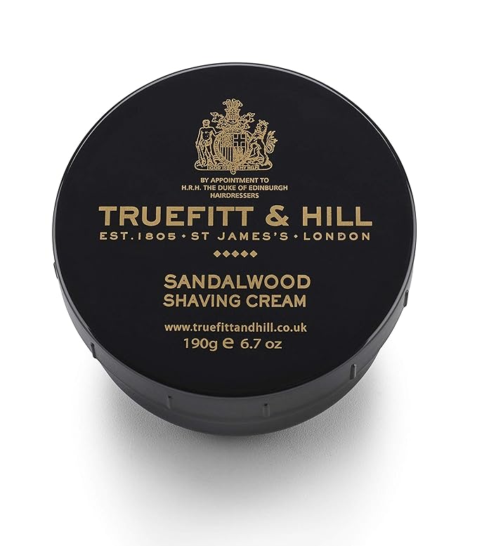Truefitt & Hill Shaving Cream Bowl - Sandalwood | Smooth Glide for Incredibly Close, Yet Comfortable Hydrating Shave, 6.7 ounces