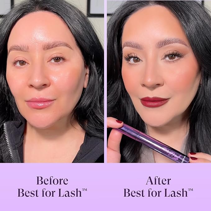 Fièra Best for Lash™ Mascara for Women Over 40 – Volumizing, Lengthening & Lifting Peptide Mascara with Vitamin B5 – Smudge-Proof, Flake-Resistant, Gentle Washable Formula, Black
