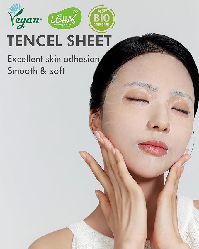 DERMAL Seoul Face Tea Tree & Heartleaf Daily Sheet Mask, 36 Count Pull-Out Dispenser Box with Tweezers, Calming Care for Redness-Prone Oily Skin, Lactobacillus Ferment, Vegan Tencel