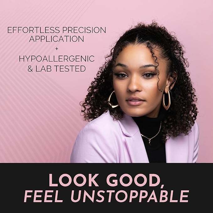 Luxillia Magnetic Eyeliner for Magnetic Eyelashes, Upgraded Strongest Hold, Most Natural Look, Waterproof, Smudge Proof Liquid Liner (Brown + Black)