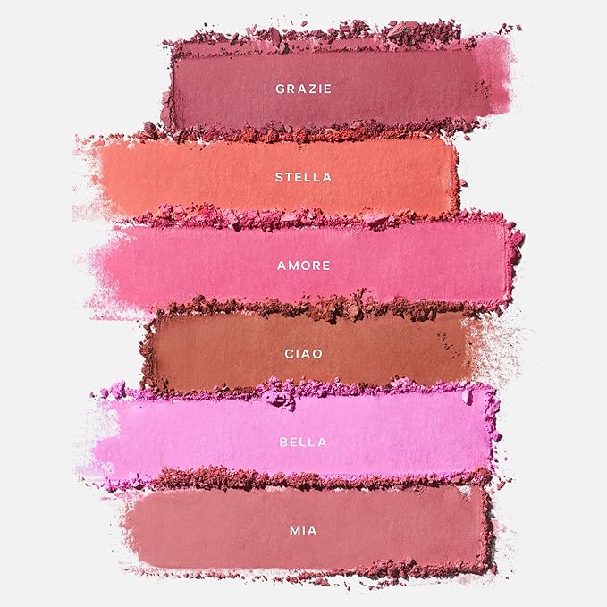 Saie SuperSuede Baked Blush - Talc-Free Powder Blush for All Day Wear - Enriched with Plant-Derived Squalane + Glycerin to Help Moisturize Dry Skin - Ciao (0.1 Ounce)