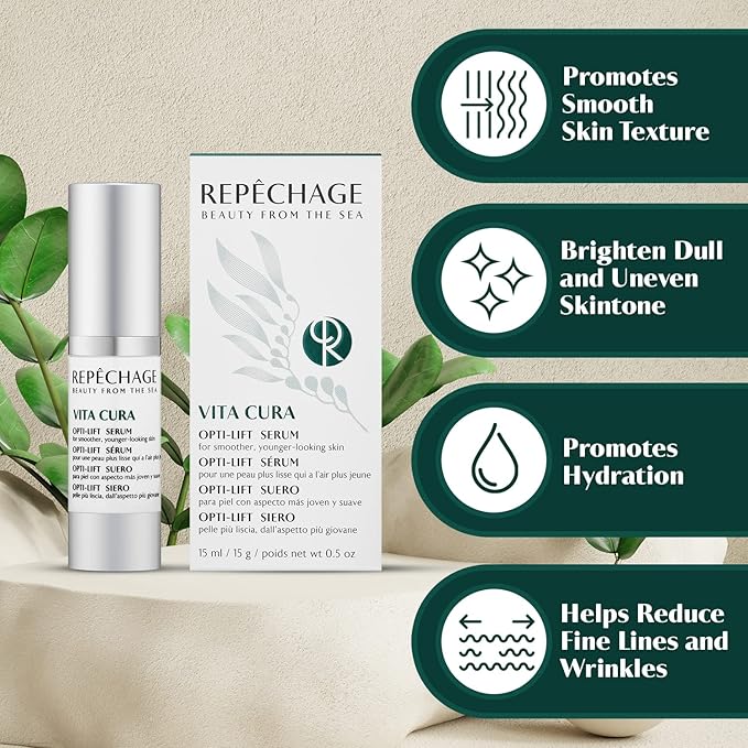 Repechage Vita Cura Opti-Lift Serum – Lightweight, Smoothing Serum for Eyes & Targeted Areas, Helps Lift & Refine Skin Texture – for Puffiness, Fine Lines & Under-Eye Shadows (15 mL / 0.5 fl oz)