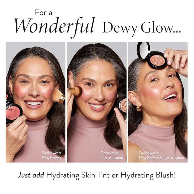 LAURA GELLER NEW YORK The Wonder Balm Complexion Enhancer - Hydrating Weightless Subtle Hint of Color + Glow for Mature Skin - Vegan Squalane - Apply to Cheeks & Lips (03 Rosy Refresh)