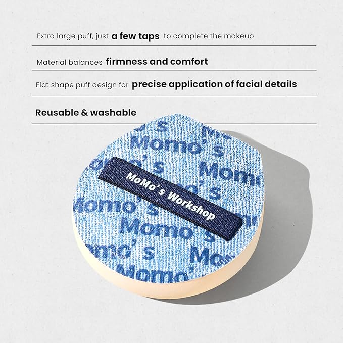 Blue Denim Makeup Sponges,Super Soft Blenders for Liquid Foundation, Dual Design (Egg + Flat Edge), Natural Skin-Like Finish, Rubycell, Makeup on Details Targeted, Travel Friendly & Reusable,2pcs
