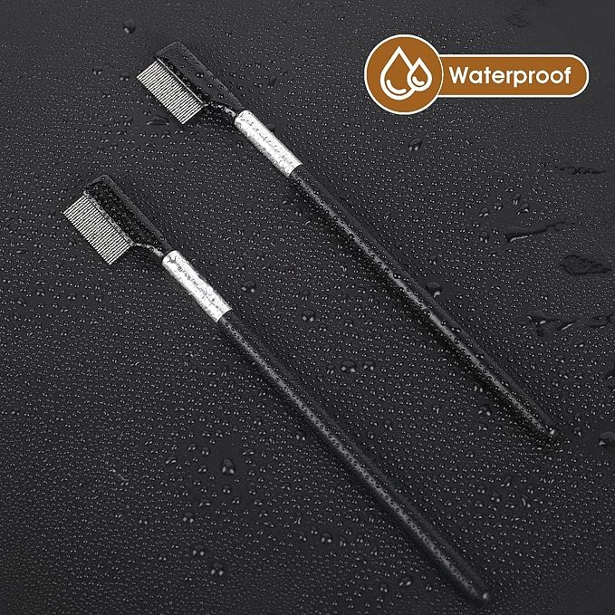 Metal Eyelash Comb & Separator - 2 Pack Eyelash & Eyebrow Brush Grooming Tool with Metal Teeth for Women