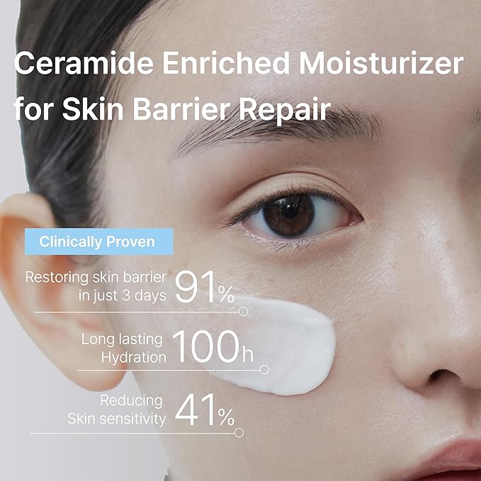 Illiyoon Ceramide Ato Concentrate Cream | Moisturizer for Dry & Sensitive Skin, 100hr Lasting Hydration, For Face & Body, Gentle for Infants, Moisture Barrier Repair, Vegan Certified, 2.53 fl.oz.