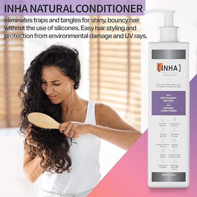 INHA NATURAL CONDITIONER | Detangle | Hydrate | Nourish and Shine | All Hair Types | Safe for Colored Hair | UV Protection | 300 ml