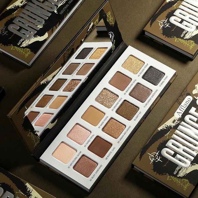 ‌Natural Nudes Eyeshadow Palette - Warm Taupe & Dark Brown Matte, Shimmer & Metallic Velvety Finish | Long-Lasting Travel-Friendly Compact Size | Beginner-Friendly Eye Makeup Palette Everyday Looks