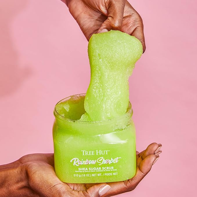 Tree Hut Rainbow Sherbet Shea Sugar Scrub | Exfoliating Body Scrub Removes Dead, Dry Skin for a Soft & Hydrated Feel | Nourishing Essential Body Care | 18 fl oz.