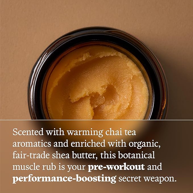 Ultra Life Sport – Premium Hot Muscle Balm with Shea Butter & Organic Essential Oils – 100% Vegan, Non-GMO, Free Trade – Warming Topical Formula with Chai Tea Scent - 1 oz.