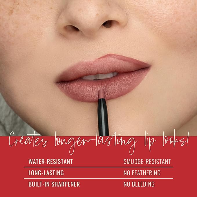 Runway Rogue Designer Liner Lip Pencil, Matte Muted Plum Lip Liner Pencil and Lip Liner Sharpener, ‘Start the Show’
