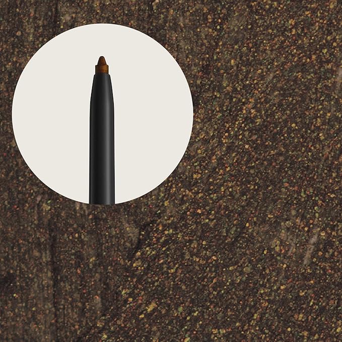Hypoallergenic Waterproof Eyeliner - Fragrance Free Metallic Eye liner - Vegan and Cruelty Free Eye Pencil - Eyeliner Pencil for Sensitive Eyes (Spicy Cinnamon)