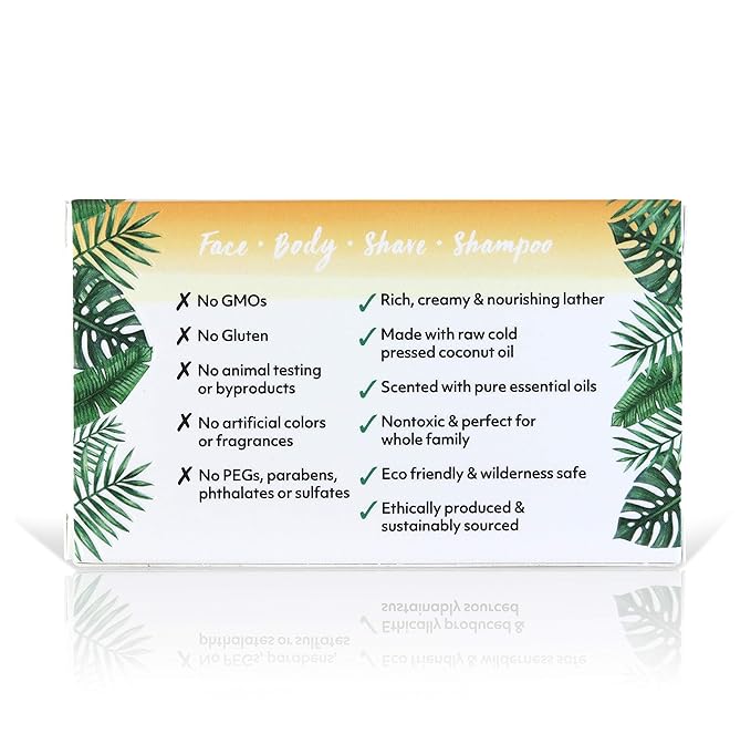 Coco Fiji Soap Bar for Face and Body Infused With Organic Coconut Oil, Grapefruit, Essential Oil, Natural Soap for Moisturizing & Pore Purifying Skin, 7 oz,Pack of 2