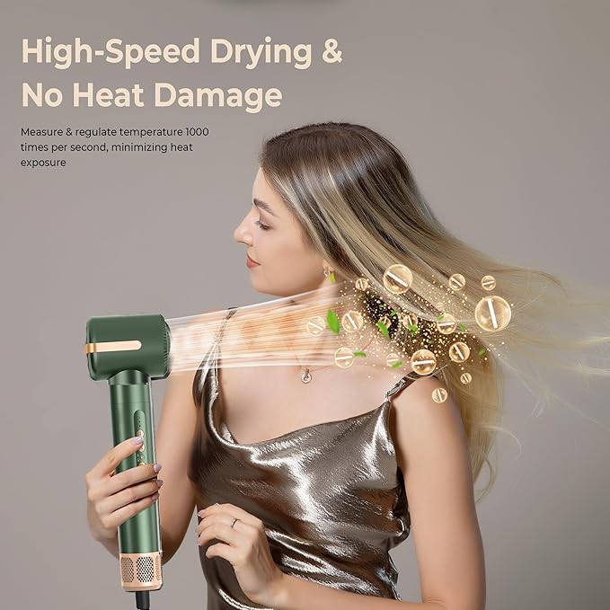 7 in ONE Hair Dryer Brush, Powerful Blow Dryer Brush with Auto- Wrap Curler, Detachable Fast Drying,Volumizing, Curling, Straightening, Ionic Hair Dryer with Diffuser, Hair Styling Tools 100-120V