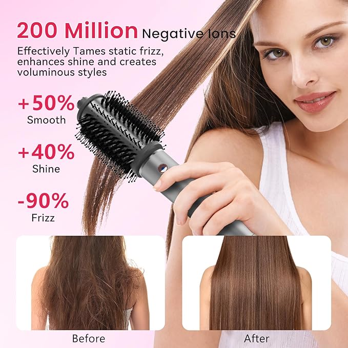 Hair Dryer Brush Volumizer 3 in 1 Hot Air Styler for Women: High-Speed Blow Dry Brush for Volume, Straightening and Fast Drying