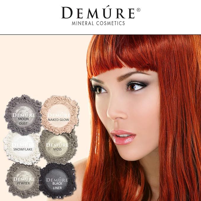 Demure Snowflake Loose Powder & Glitter Eyeshadow, Natural & Organic Eye Makeup