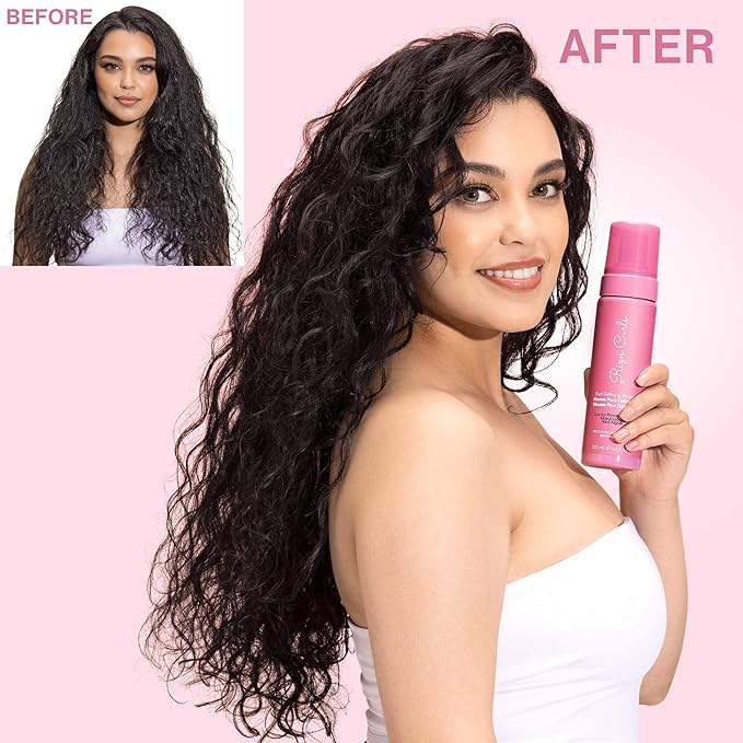 Rizos Curls Curl Defining Mousse Lightweight Foam for Volume & Hydration Shine & Definition for Every Curl Pattern: Wavy, Curly, Coily, Corkscrew, Kinky Hair Types Sulfate & Paraben Free