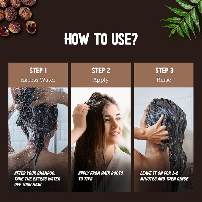 Ultra Nourishing Conditioner with Neem & Reetha - Gentle Daily Conditioning for All Hair Types - Nourishes Scalp and Roots - Natural, Plant-Based Ingredients - Ayurvedic Hair Care - 10 fl oz