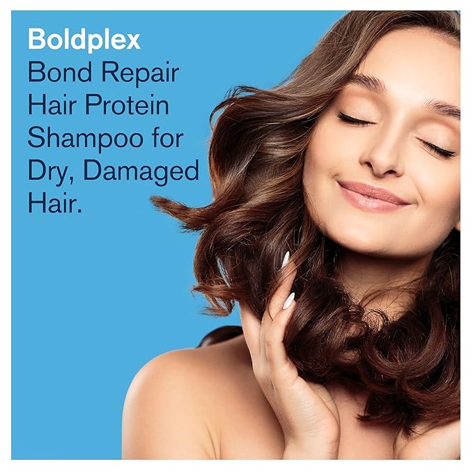 BOLD UNIQ BoldPlex 4 Bond Strengthening Protein Shampoo for Dry Damaged hair - Hydrating Formula for Curly, Dry, Colored, Frizzy, Broken or Bleached Hair Types. Cruelty-free & Vegan