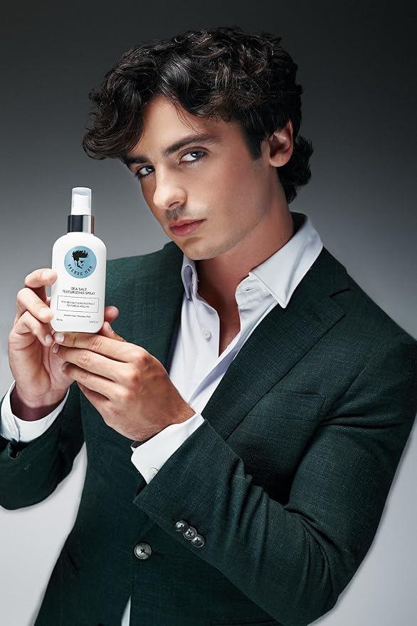 Avenue Man Volumizing Sea Salt Spray for Men - Lightweight Sea Salt Hair Spray for Men - Paraben & Sulfate-Free - Mens Hairspray for Fine & Normal Hair with Kelp, Papaya, Brown Seaweed - 6.76 oz