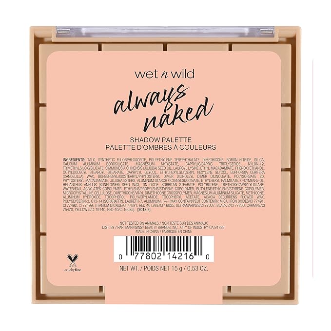 wet n wild Always Naked Eyeshadow Palette - Nude Neutrals
