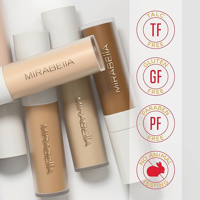 Mirabella Invincible For All Perfecting Under Eye Concealer Full Coverage - Hydrating Makeup Concealer for Dark Circles, Fine Lines & Wrinkles w/Hyaluronic Acid - Light L90