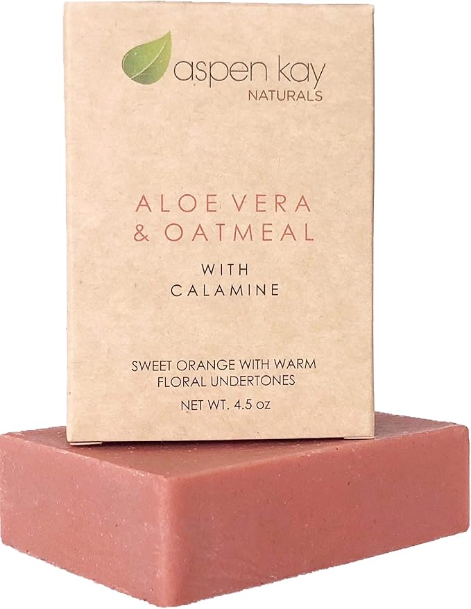 Soap Set - Made with Natural and Organic Ingredients. Gentle Soap. 1 Oatmeal Milk & Honey Soap - 1 Calamine Soap - 1 Lavender & Goats Milk Soap - 4.5oz Bar