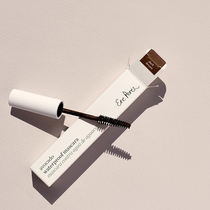 Ere Perez - Avocado Waterproof Mascara | Lengthen, Nourish, Enhance, Strengthen | Long-Lasting, Sensitive Eye Safe | Mamey + Camelia Oils | Vegan, Cruelty-Free, Clean Beauty (Brown, 0.35 oz | 10 ml)
