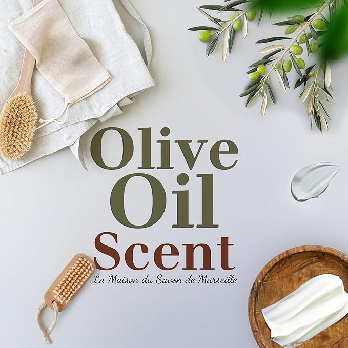 Olive Oil Soap Bars 3xPack – Enriched With Organic Shea Butter - 97% Natural Ingredients - Traditionally Made - French Milled in Provence - Gentle For Skin – 3x8.8 oz - La Maison Du Savon