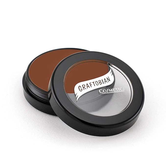 Graftobian HD Glamour Crème Foundation 1/2oz, Weightless Full Coverage Makeup, 65 Inclusive Shades, For All Skin Types, Natural or Full-Glam Looks, For Professionals and Beginners, Sienna