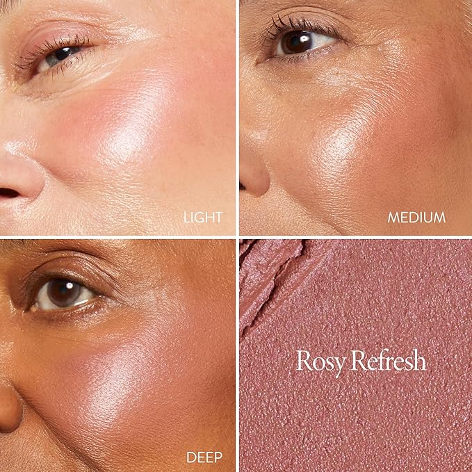 LAURA GELLER NEW YORK The Wonder Balm Complexion Enhancer - Hydrating Weightless Subtle Hint of Color + Glow for Mature Skin - Vegan Squalane - Apply to Cheeks & Lips (03 Rosy Refresh)