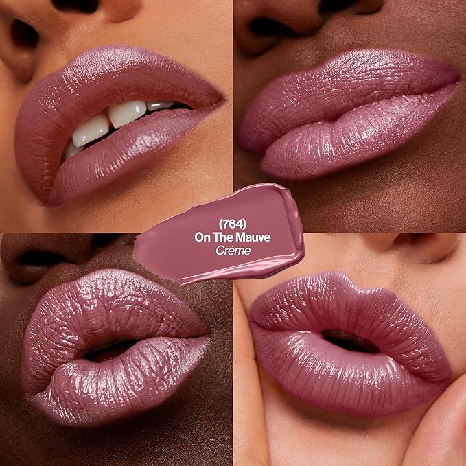 Revlon Super Lustrous Lipstick, Creamy Formula For Soft, Fuller-Looking Lips, Moisturized Feel, 764 On the Mauve, 0.15 oz