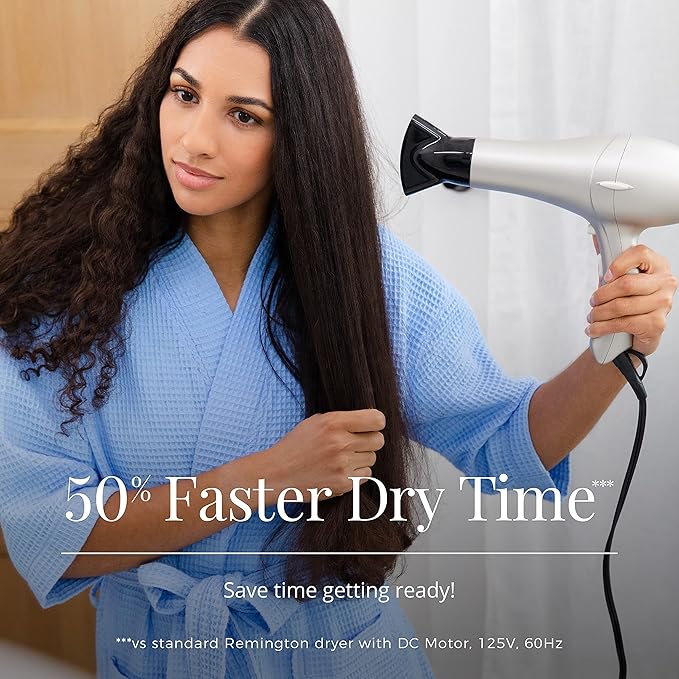 REMINGTON Shine Therapy Argan Oil & Keratin Hair Dryer/Blow Dryer (Pack of 2)