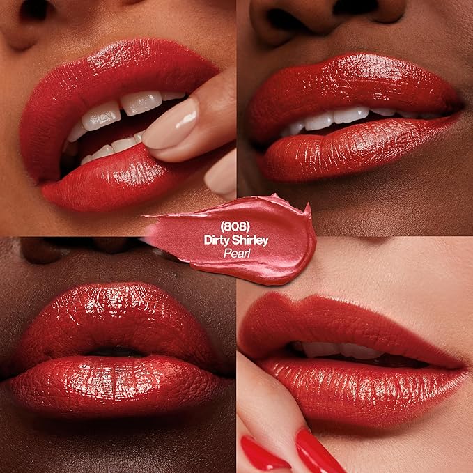 Revlon Super Lustrous Lipstick, Creamy Formula For Soft, Fuller-Looking Lips, Moisturized Feel, 808 Dirty Shirley, 0.15 oz