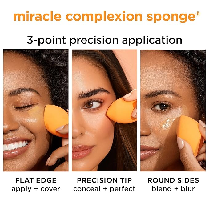 Real Techniques 5 Piece Everyday Essentials Makeup Brush Set, Includes 4 Brushes & Makeup Sponge, For Foundation, Blush, Bronzer, Contour, Eyeshadow, & Powder, Travel Gift Set, Cruelty-Free & Vegan