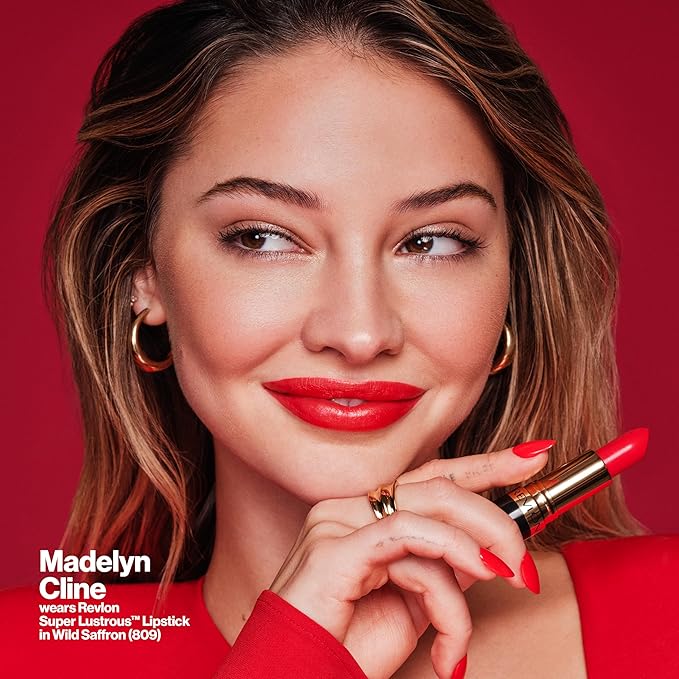 Revlon Super Lustrous Lipstick, Creamy Formula For Soft, Fuller-Looking Lips, Moisturized Feel, 805 Candied Rose, 0.15 oz