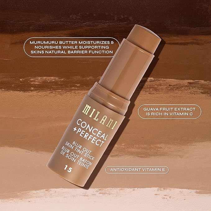 Milani Conceal + Perfect - Skin Tint Stick, Blur Out Tinted Moisturizer Makeup, Shade 12