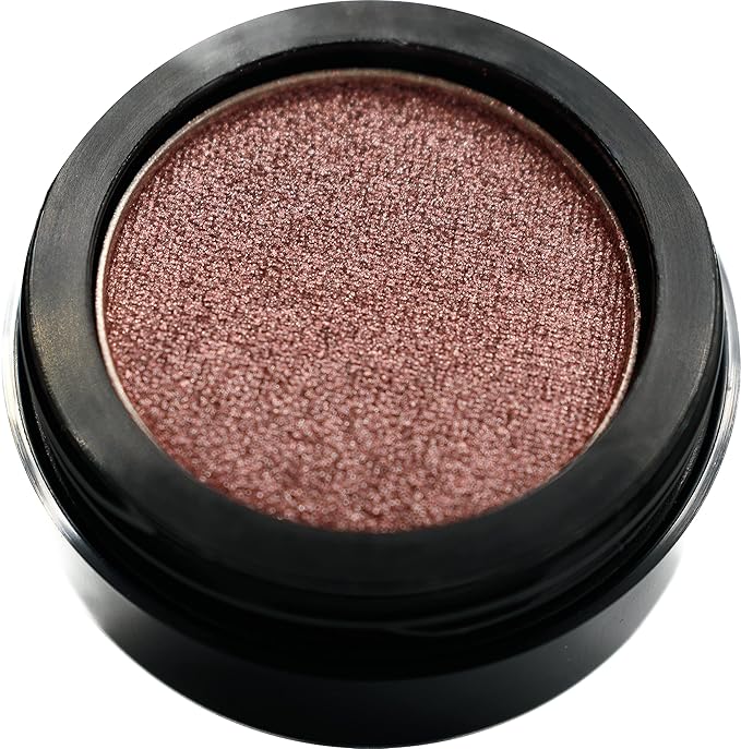 Peach Pink Rose Gold Shimmering Metallic Pressed Powder Single Vegan Eyeshadow; Talc, Paraben & Cruelty Free