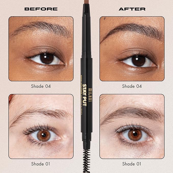 Milani Stay Put Brow Sculpting Mechanical Pencil - Espresso (0.01 Ounce) Cruelty-Free Long-Lasting Eyebrow Pencil that Defines and Shapes Brows