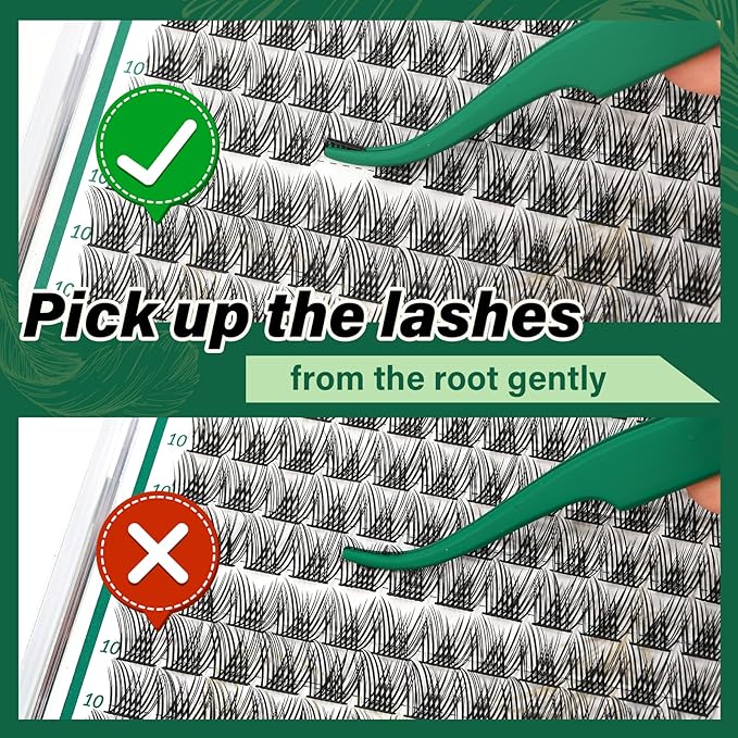 Lash Clusters 144pcs Individual Lashes D Curl 10mm Eyelash Clusters KEYYOU Air Touch Cluster Lashes Super Lightweight Soft Wispy Comfortable Easy DIY at Home(Air04-D-10mm)