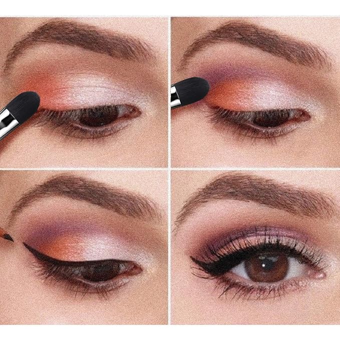 Professional Shader Eyeshadow Brush, EIGSHOW Flat Tapered Blending Brush with Dense Soft Bristles for Eye Shadow Application, for Cream Powder (E801)
